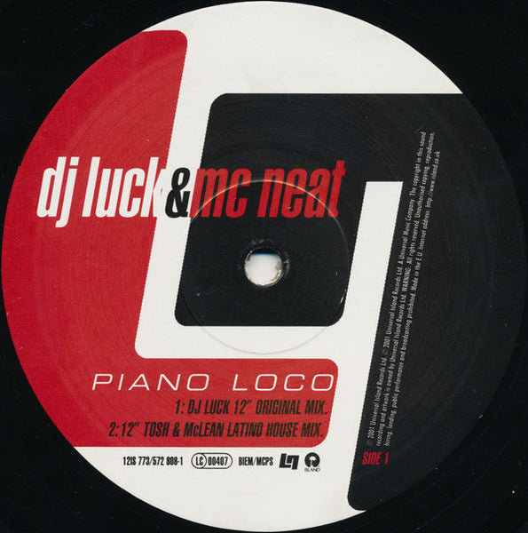 DJ Luck & MC Neat : Piano Loco (12")