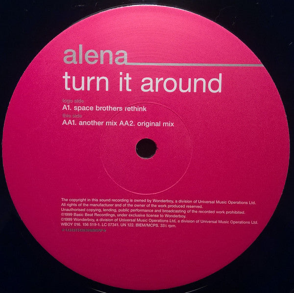 Alena : Turn It Around (12", Single)