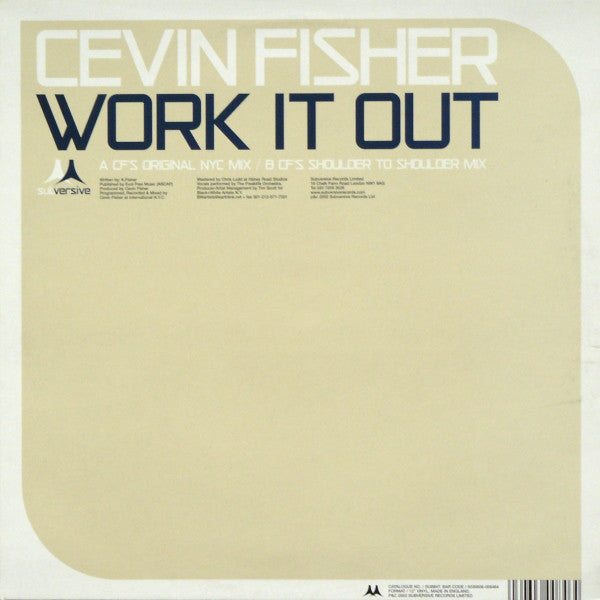 Cevin Fisher : Work It Out (12")