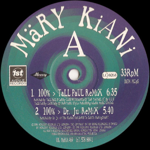 Märy Kiani* : 100% (12", Single)