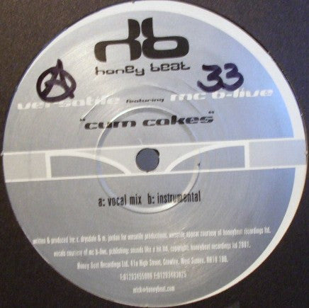 Versatile Featuring MC B-Live : Cum Cakes (12")