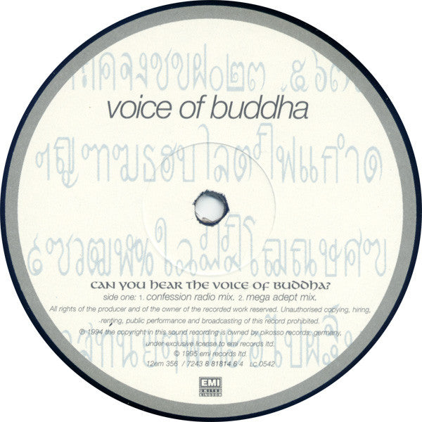 Voice Of Buddha : Can You Hear The Voice Of Buddha? (12")