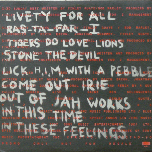 Finley Quaye : Sunday Shining (2x12", Promo)