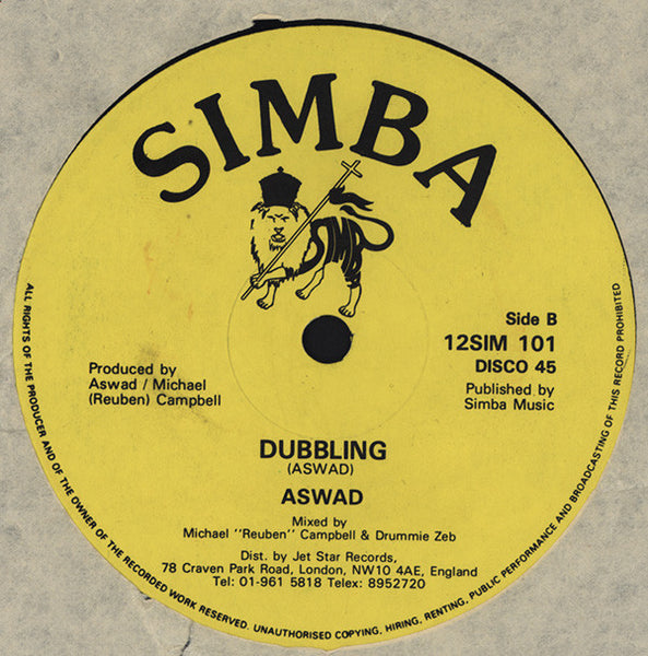 Aswad : Bubbling (12", Yel)