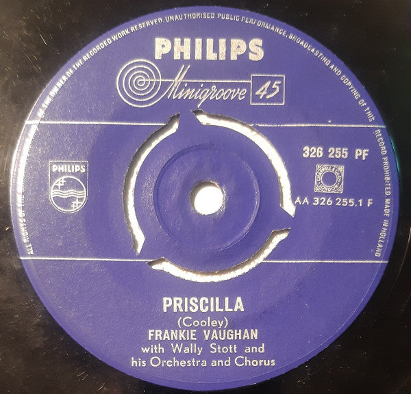 Frankie Vaughan : The Garden Of Eden / Priscilla (7", Single, Mono)