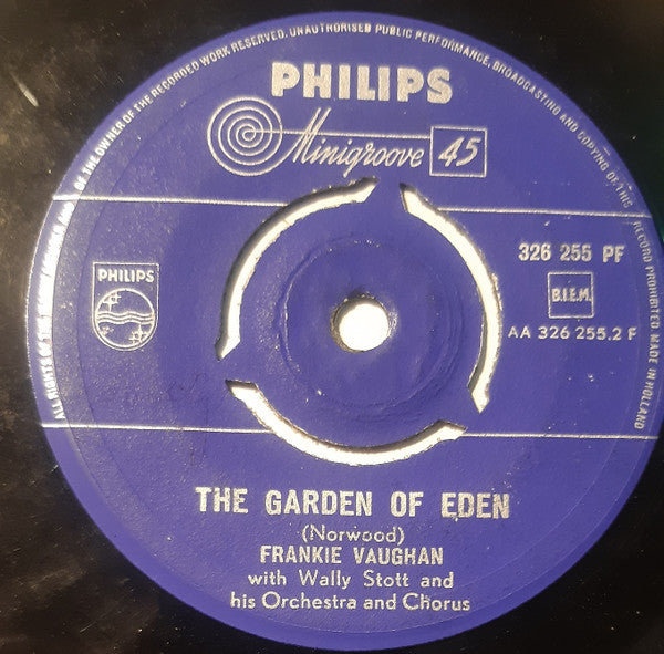 Frankie Vaughan : The Garden Of Eden / Priscilla (7", Single, Mono)
