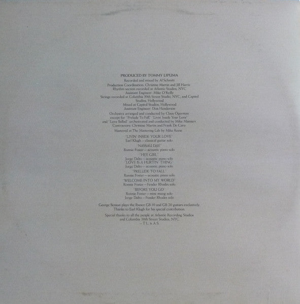 George Benson : Livin' Inside Your Love (2xLP, Album, Gat)