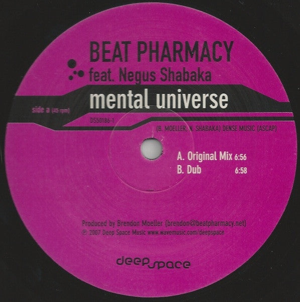 Beat Pharmacy Feat. Negus Shabaka : Mental Universe (10")