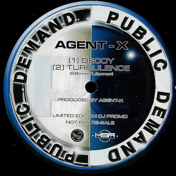 Agent-X* : Decoy / Turbulence (12", Ltd, Promo)
