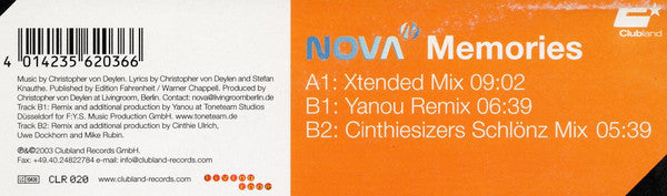 Nova : Memories (12")