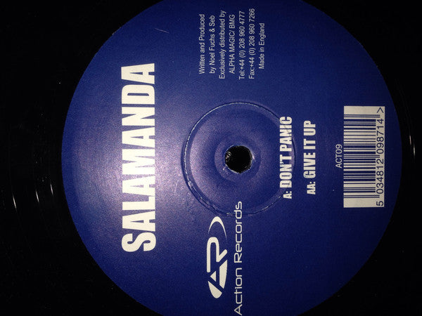 Salamanda : Don't Panic / Give It Up (12")