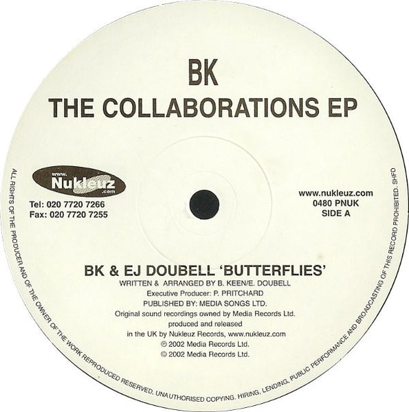 BK : The Collaborations EP (12", EP)