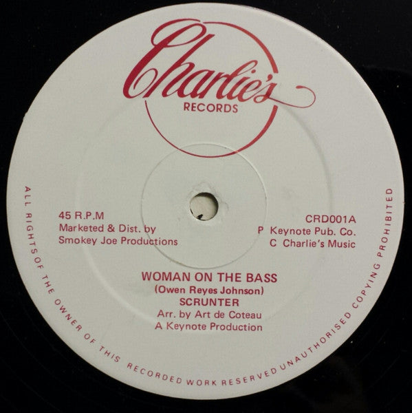 Scrunter : Woman On The Bass / Animal (12", Single)