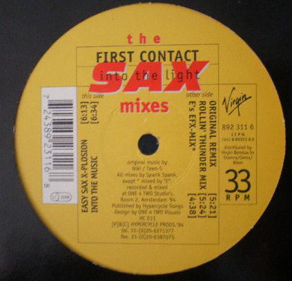 First Contact : Into The Light (The Sax Mixes) (12")