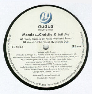 Mendo Feat. Christie K* : Tell Me (12")