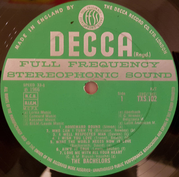 The Bachelors : Hits Of The 60's (LP, Album)