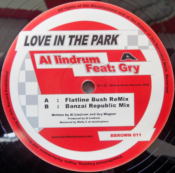 Al Lindrum Feat: Gry Wagner : Love In The Park (12")