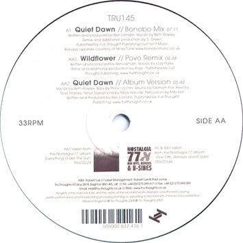 Nostalgia 77 : Quiet Dawn (12", Single)