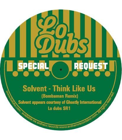 Solvent / Bombaman : Think Like Us (Bombaman Remix) / Rise Against (12")