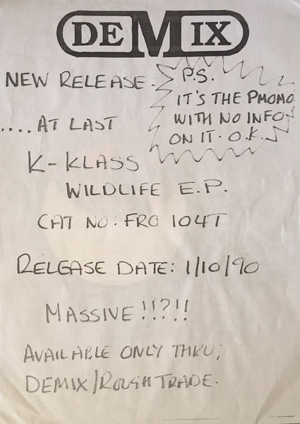 K-Klass : The Wildlife E.P. (12", EP, W/Lbl)