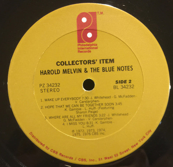 Harold Melvin & The Blue Notes* : Collectors' Item (LP, Comp, Ter)