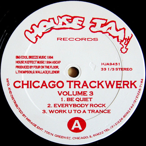 Chicago Trackwerk : Volume 3 EP (12", EP)