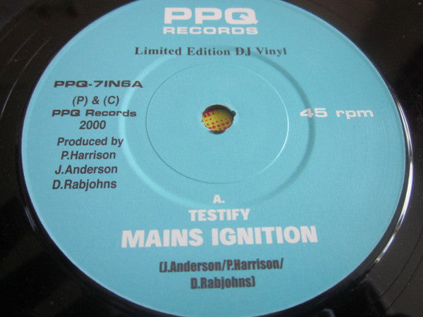 Mains Ignition : Testify / Wallop! (7", Ltd)