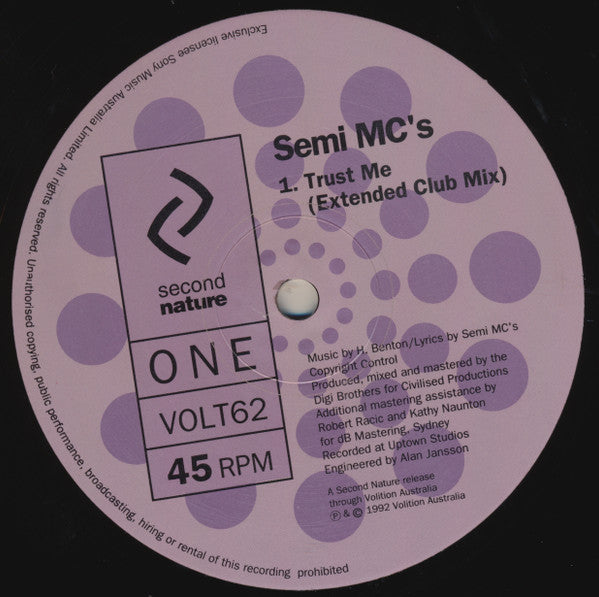 Semi MC's* : Trust Me (12")