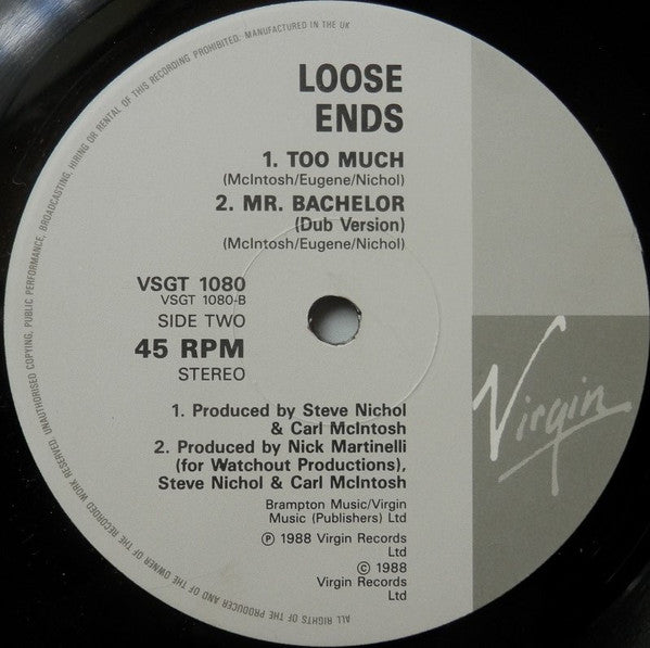 Loose Ends : Mr. Bachelor (12", Ltd, Gat)