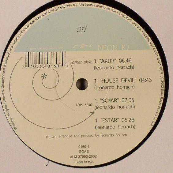 Neon K7 : 011 - Neon K7 (12")