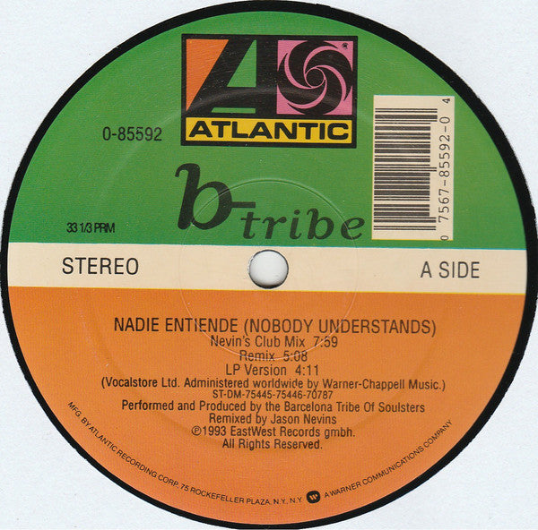 b-tribe : Nadie Entiende (Nobody Understands) (12")