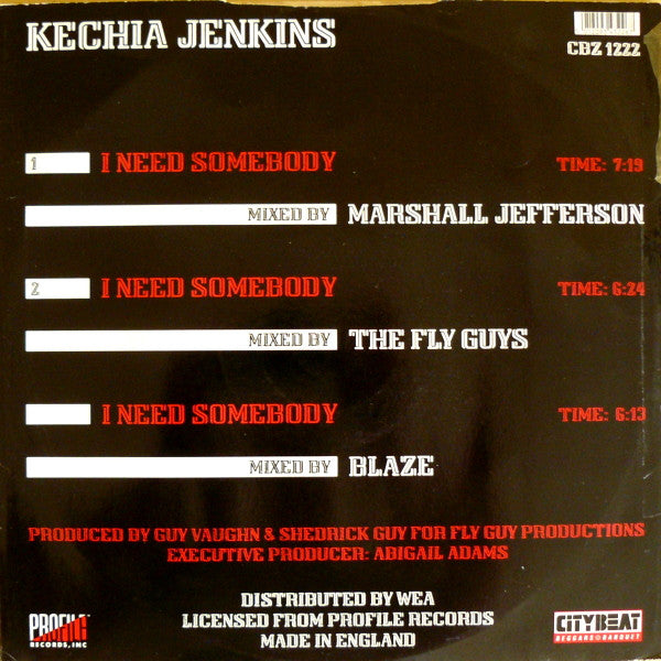 Kechia Jenkins : I Need Somebody (12")