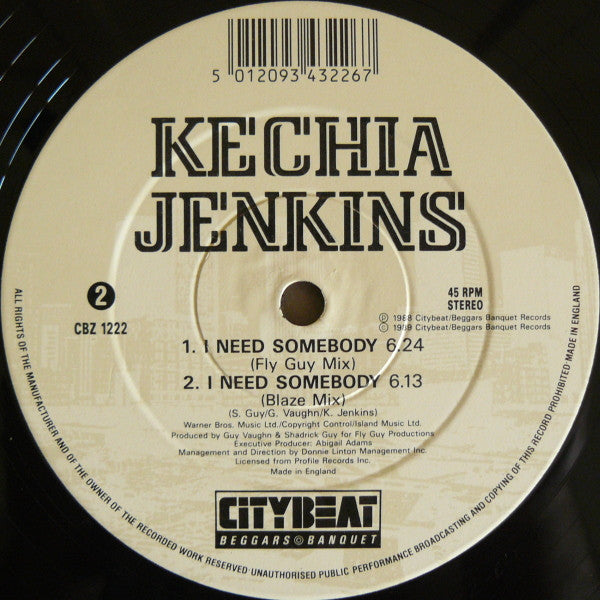 Kechia Jenkins : I Need Somebody (12")