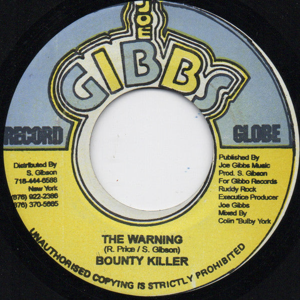 Bounty Killer : The Warning (7", Blu)