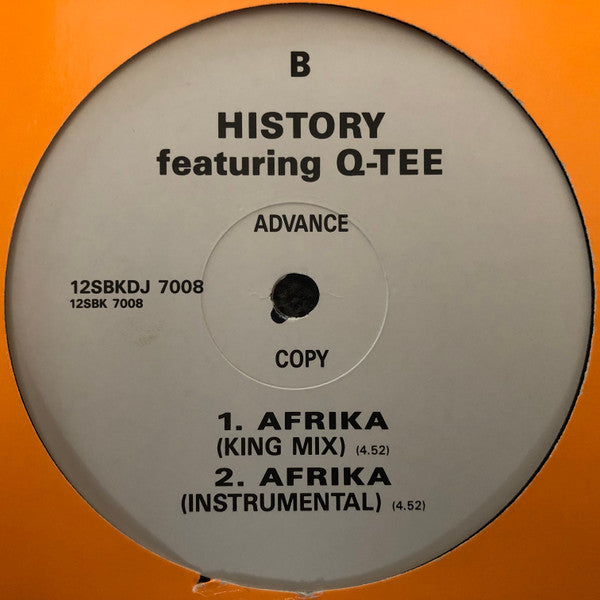 History Featuring Q-Tee : Afrika (12", Advance, Promo)