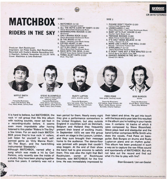 Matchbox (3) : Riders In The Sky (LP, Album)