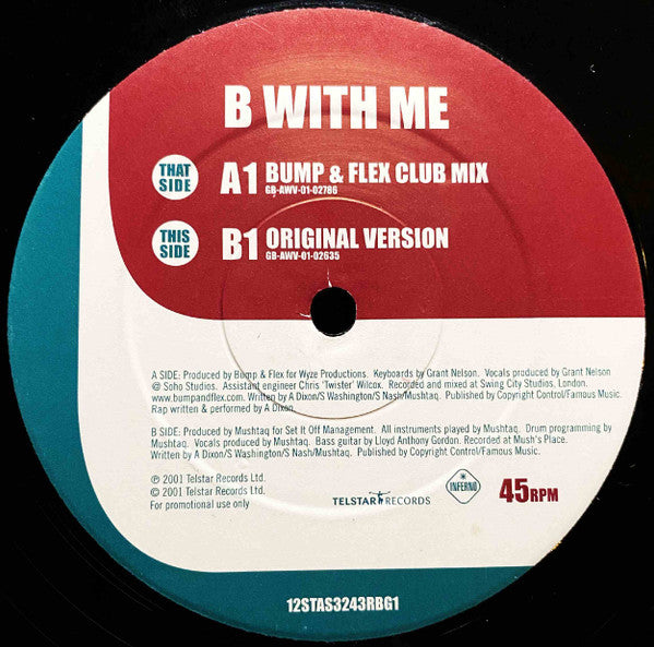 Mis-Teeq : B With Me (12", Promo)