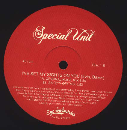 Special Unit : I've Set My Sights On You (2x12")