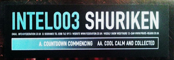 Shuriken (13) : Countdown Commencing / Cool Calm And Collected (12")