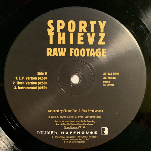 Sporty Thievz : Cheapskate (You Ain't Gettin' Nada) (12", Single)