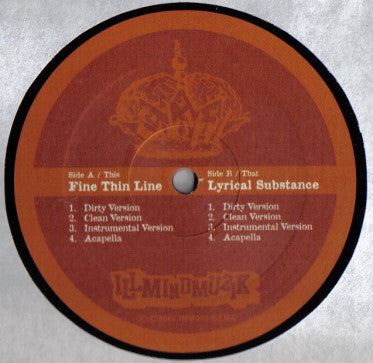 King Solomon : Fine Thin Line / Lyrical Substance (12")