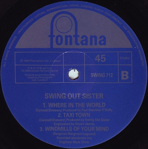 Swing Out Sister : Where In The World? (12")