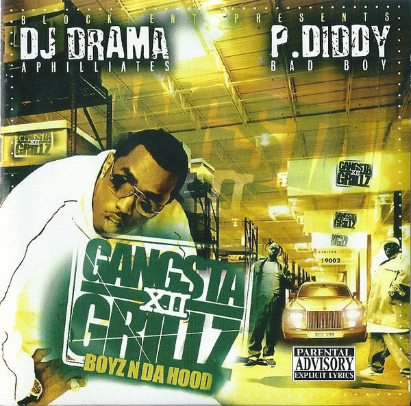 DJ Drama, P. Diddy : Gangsta Grillz 12 (Boyz N Da Hood) (CDr, Mixed, Mixtape, Promo)