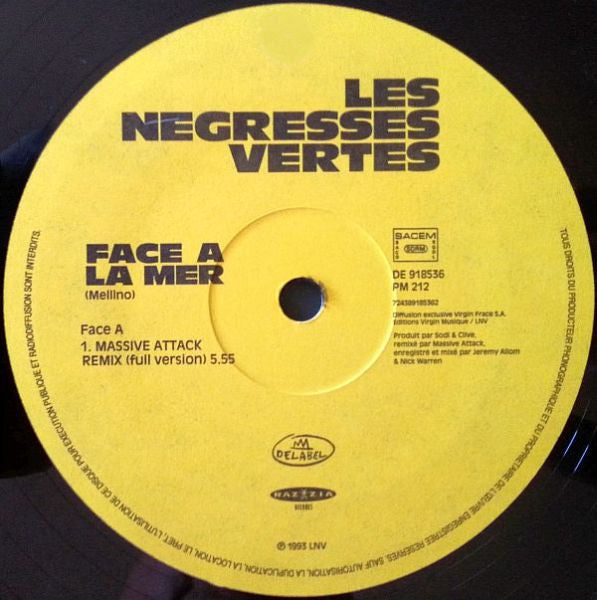 Les Negresses Vertes : Face A La Mer (Massive Attack Remix) (12")