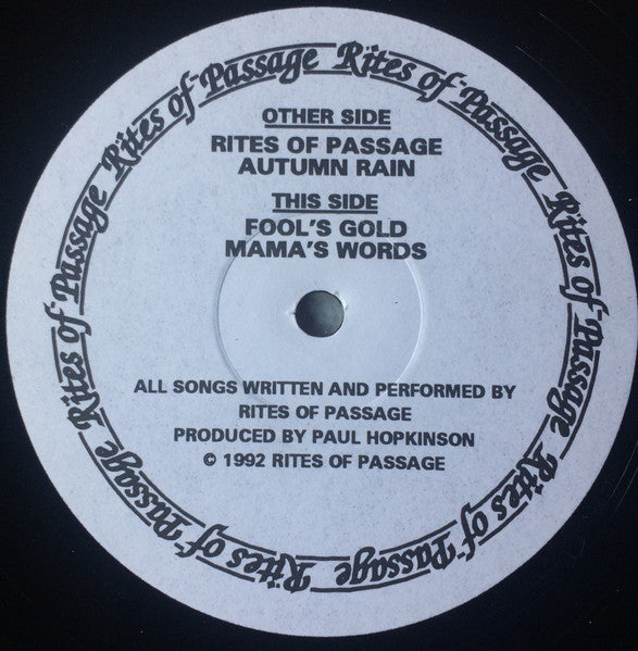 Rites Of Passage : Temptation, Addiction, Asphyxiation (12", EP, Unofficial)