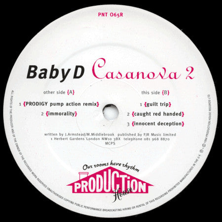 Baby D : Casanova 2 (12", Single)