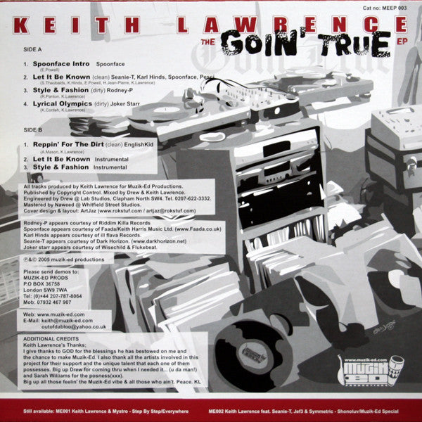 Keith Lawrence : The Goin' True EP (12", EP)
