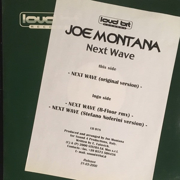 Joe Montana : Next Wave (12", Promo, W/Lbl)