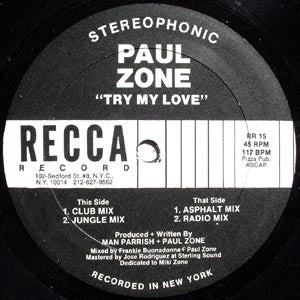 Paul Zone : Try My Love (12")