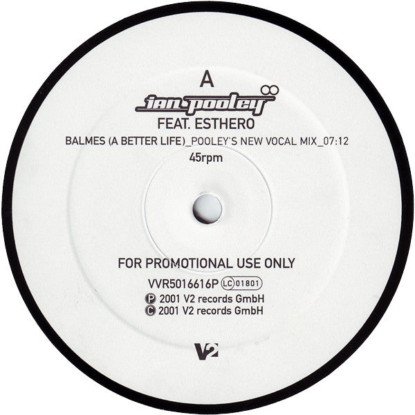 Ian Pooley Feat. Esthero : Balmes (A Better Life) (2x12", Promo)
